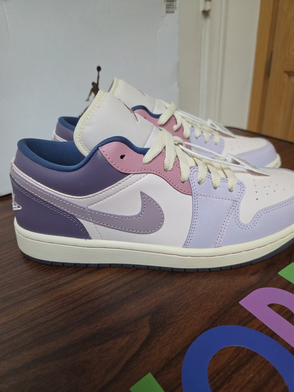 Brand New Air Jordan Low Retro - Pastel Lavender & Pink Women's Sneakers - Picture 4 of 8